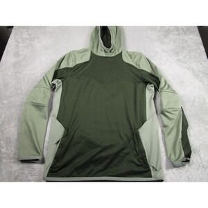 Under Armour Sweater Mens Medium Green Fitted Oudoor Pullover Hoodie‎ Fleece